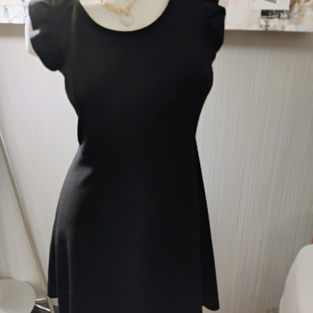 Caution To The Wind Black Puff Sleeve Mini Dress